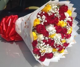 Mixed bouquet ( red, white & yellow)