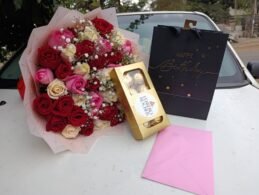 Large Moon blooms(Pink, white &red)X ferero rocher Chocolate